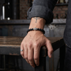 Urban Buddha Armband Herren 8 mm Edelstahl elastisch
