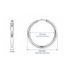 Creolen schlicht 2.0 mm Dicke mit Steckverschluss