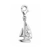Anhänger Silber hell Segelschiff 23x11 mm mit Kara biner