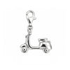 Vespa Anhänger Silber hell 13x18 mm mit Karabiner