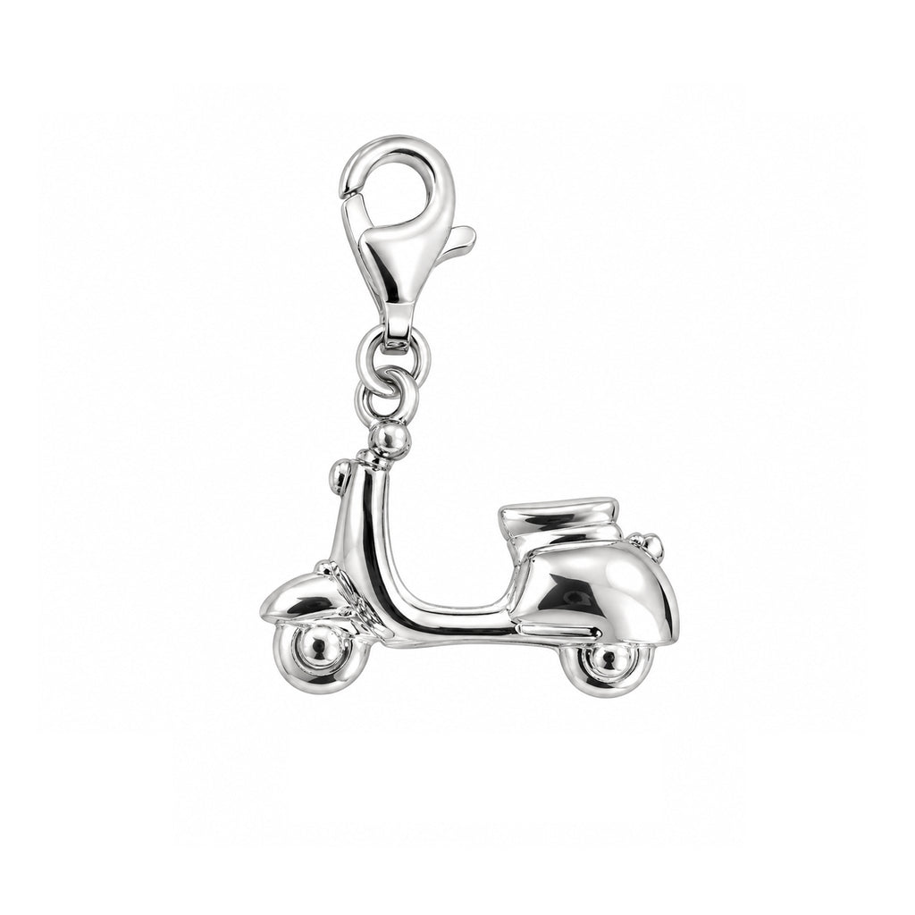 Vespa Anhänger Silber hell 13x18 mm mit Karabiner