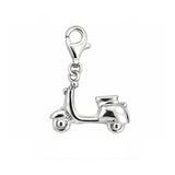 Vespa Anhänger Silber hell 13x18 mm mit Karabiner