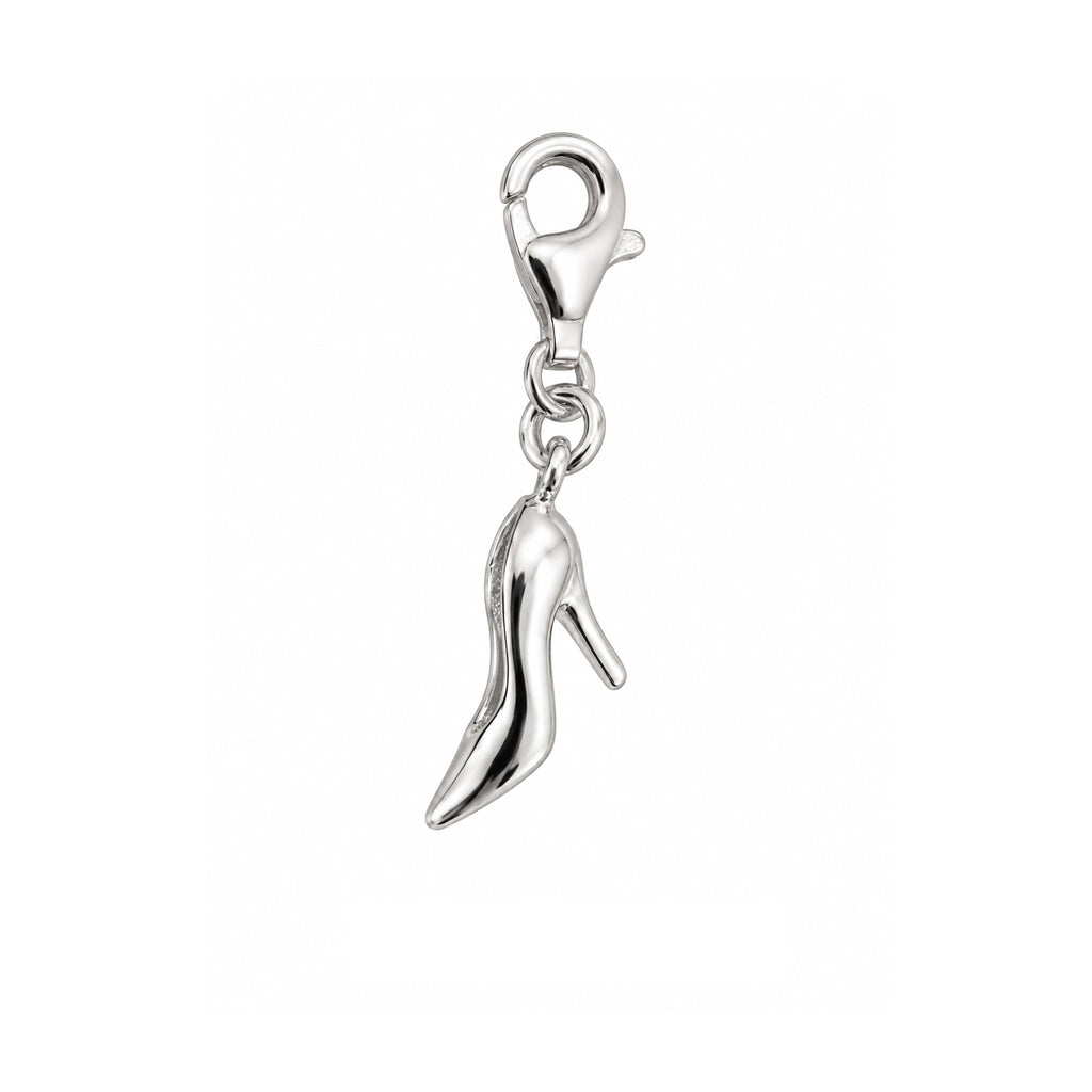 Higheel Anhänger 18x5 mm schmal spitz mit Karbiner 13x7 mm Silber 925