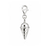 Anhänger Silber hell Eiscornet 18x8 mm mit Karabin er