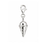 Anhänger Silber hell Eiscornet 18x8 mm mit Karabin er