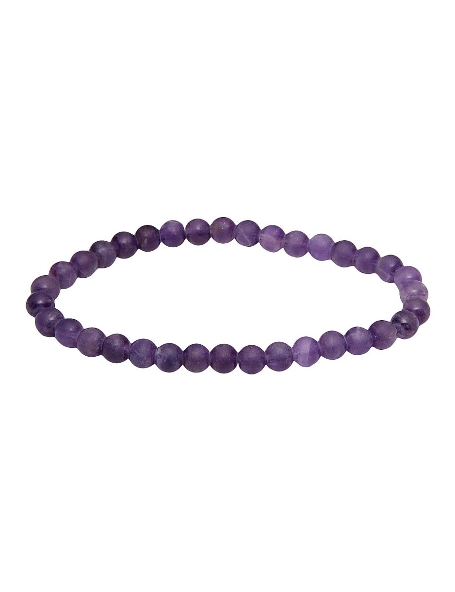 Amethyst Armband matt 4 - 6 mm auf Elast - Shanti Enterprise AG