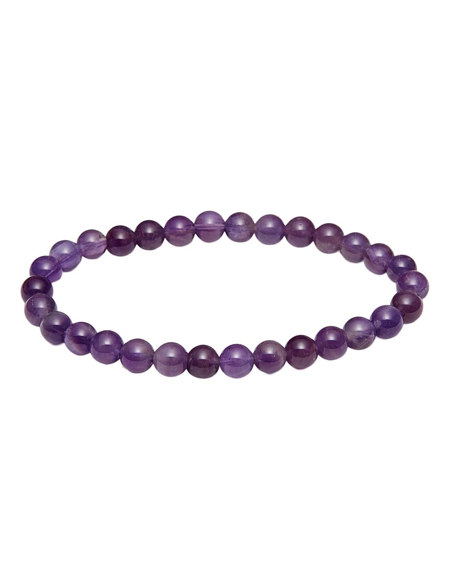 Amethyst Armband poliert 5 - 6 mm auf Elast - Shanti Enterprise AG