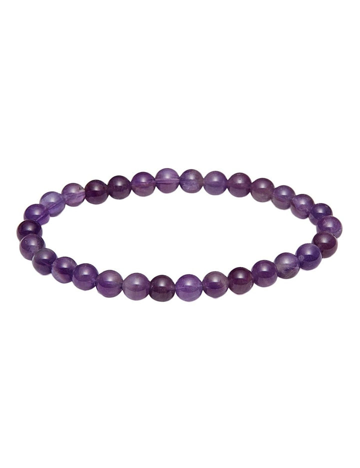 Amethyst Armband poliert 5 - 6 mm auf Elast - Shanti Enterprise AG