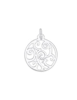 Anhänger Silber hell Amulett durchbrochen 20 mm