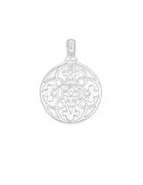 Anhänger Silber hell Blume durchbrochen 20 mm Öse fix