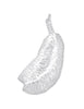 Anhänger Silber hell Feder gebogen breit 41x18 mm - Shanti Enterprise AG