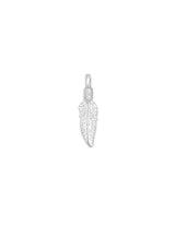 Anhänger Silber hell Feder länglich 19x5 mm Öse fix 1 Pack = 4 Stk.