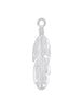 Anhänger Silber hell Feder länglich flach 43x10 mm Öse fix - Shanti Enterprise AG