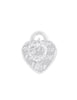 Anhänger Silber hell Herz Love mit Herz Zirkonia 26x21 mm Oese fix flach - Shanti Enterprise AG