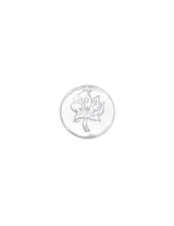 Anhänger Silber hell Lotusblume flach mit Loch