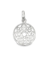 Anhänger Silber hell Mandala durchbrochen 18 mm