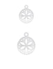 Anhänger Silber hell Medaillon Mandala 13 mm Öse flach - Shanti Enterprise AG