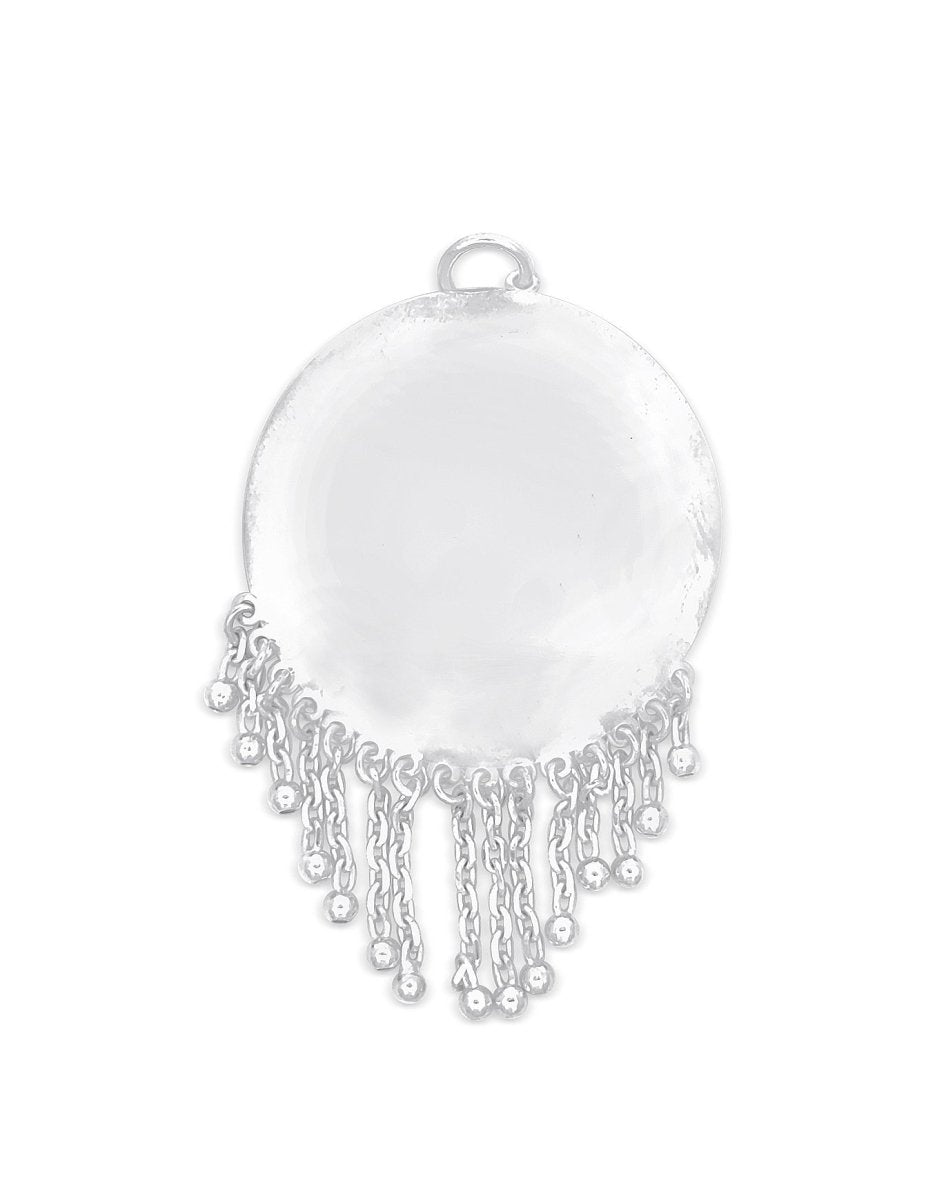 Anhänger Silber hell Medaillon Scheibe 30 mm mit mit Ketten - Anhängerli - Shanti Enterprise AG
