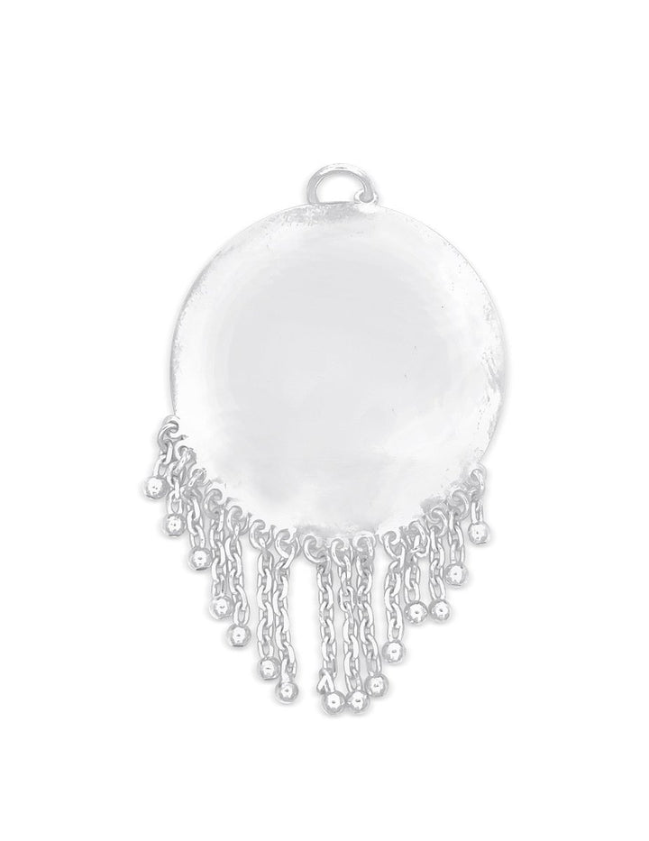 Anhänger Silber hell Medaillon Scheibe 30 mm mit mit Ketten - Anhängerli - Shanti Enterprise AG