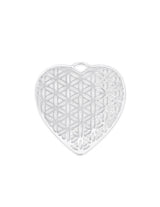 Anhänger Silber Herz 30x29 mm Blume des Lebens poliert