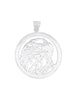 Anhänger Silber Medaillon durchbrochen Adlerkopf 40 mm mit loser Öse - Shanti Enterprise AG
