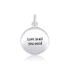 Anhänger,Follow love and it will... Plaquette mit Text D, 16mm Dicke, 0.85mm - Shanti Enterprise AG