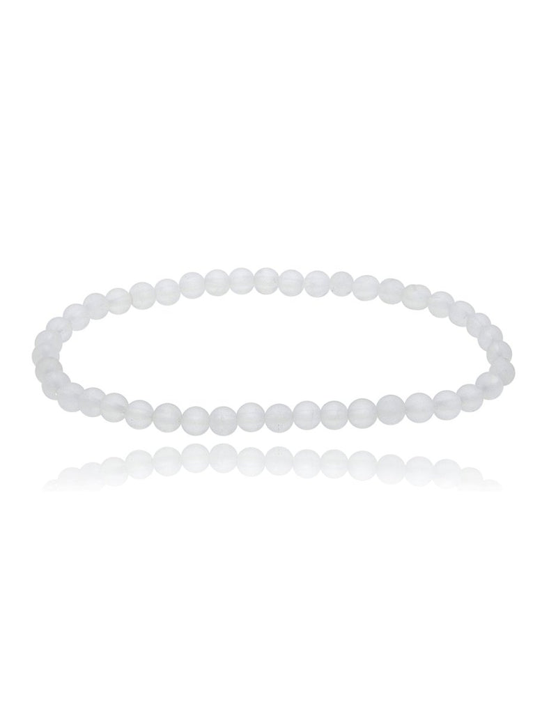 Armband matt rund 4 mm - 4.5 mm auf Elastik 18 cm - Shanti Enterprise AG