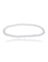 Armband matt rund 4 mm - 4.5 mm auf Elastik 18 cm
