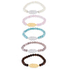 Armband mit 6mm facettiert Kugeln mit keltischem Knoten 17 cm - Shanti Enterprise AG
