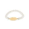 Armband mit 6mm facettiert Kugeln mit keltischem Knoten 17 cm - Shanti Enterprise AG