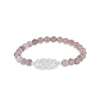 Armband mit 6mm facettiert Kugeln mit keltischem Knoten 17 cm - Shanti Enterprise AG