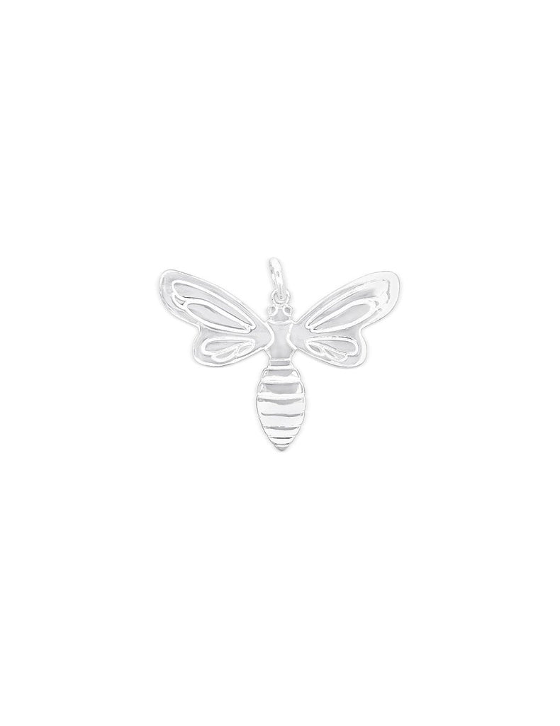 Bienen Anhänger Silber hell verziert massiv mit Öse oval - Shanti Enterprise AG