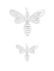 Bienen Anhänger Silber hell verziert massiv mit Öse oval - Shanti Enterprise AG