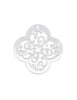 Blumen 21x21 mm 4 - blättriges Amulett mit Rand 3 mm poliert Blätter durchbrochen mit Loch ID 1.2 mm Silber 925 - Shanti Enterprise AG