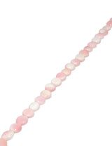Conchy Muschel Strang 8 mm weiss-rosa Disk poliert