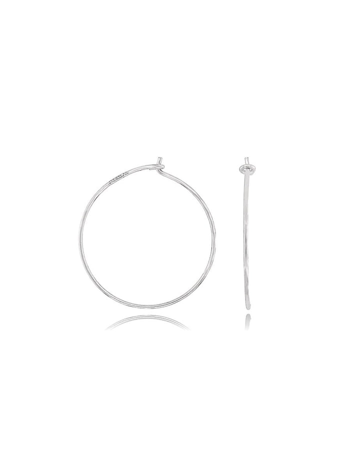 Creolen Ohrhänger mit Haken 0.8 mm Draht- Dicke zum Einhängen individueller Anhänger Silber 925 ec - Shanti Enterprise AG
