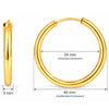 Creolen schlicht 3.0 mm Dicke mit Steckverschluss - Shanti Enterprise AG