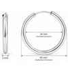 Creolen schlicht 3.0 mm Dicke mit Steckverschluss - Shanti Enterprise AG