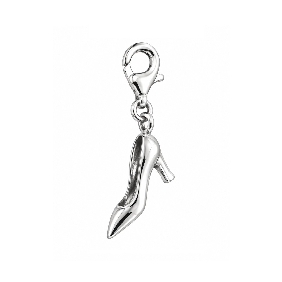 Damenschuh Anhänger 20x5 mm schmal mit Karabiner 9 x4.5 mm Silber 925 - Shanti Enterprise AG