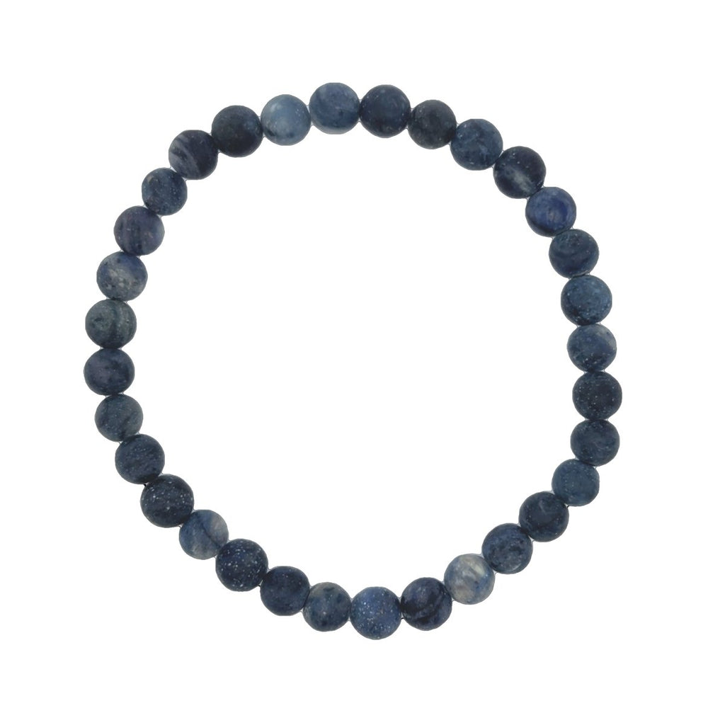 Dumortierit Herren matt rund 20 cm auf Elast - Shanti Enterprise AG