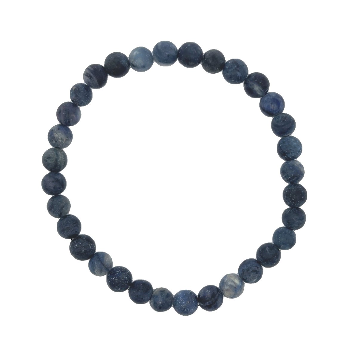 Dumortierit Herren matt rund 20 cm auf Elast - Shanti Enterprise AG