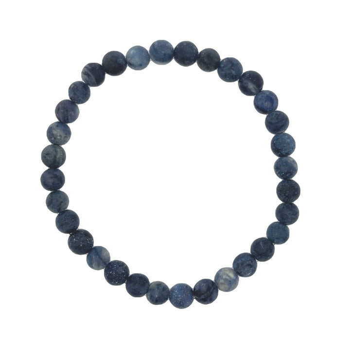 Dumortierit Herren matt rund 20 cm auf Elast - Shanti Enterprise AG