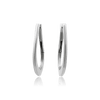 Edelstahl Creolen 32x2 mm oval leich kantig unten Dicke 2 mm mit Steckverschluss - Shanti Enterprise AG