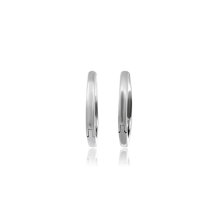 Edelstahl Creolen flach 19 mm Dicke 2.3 mm mit Steck - Verschluss - Shanti Enterprise AG