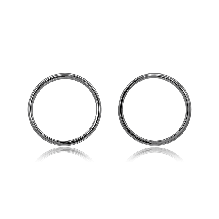 Edelstahl Kreis 20 mm Ohrstecker 2 mm breit - Shanti Enterprise AG