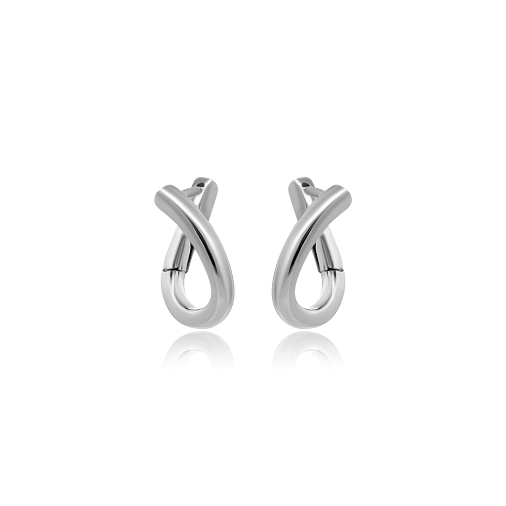 Edelstahl Ohrstecker oval 15 x 13 mm modern mit Klickverschluss - Shanti Enterprise AG
