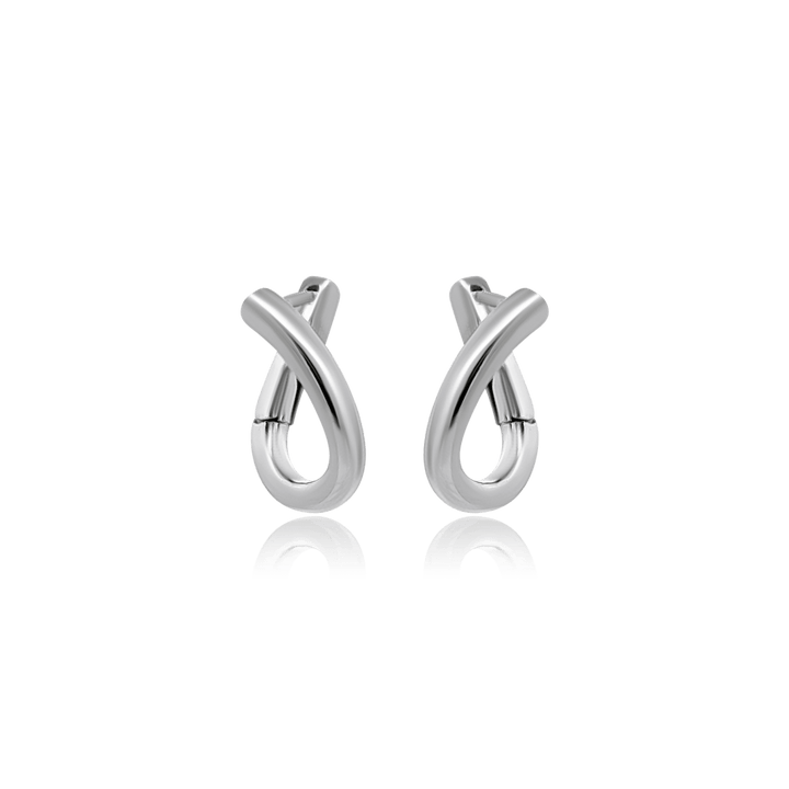 Edelstahl Ohrstecker oval 15 x 13 mm modern mit Klickverschluss - Shanti Enterprise AG