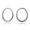 Edelstahl Ohrstecker oval 34x28 mm Dicke 4 mm - Shanti Enterprise AG