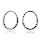 Edelstahl Ohrstecker oval 34x28 mm Dicke 4 mm