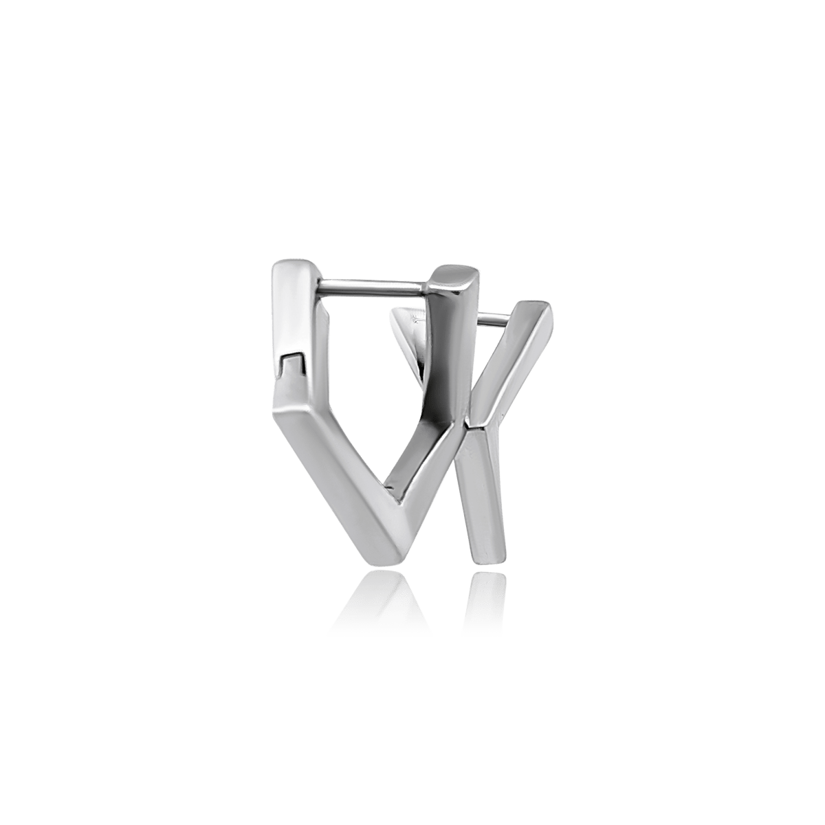 Edelstahl Ohrstecker quadratisch leicht abgerundet 17x18 mm mit Klickverschluss - Shanti Enterprise AG